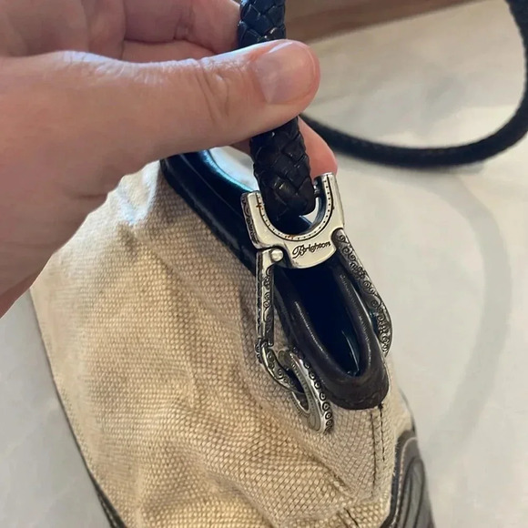 Brighton canvas and leather purse handbag shoulder bag excellent used condition - Picture 2 of 7